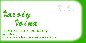 karoly voina business card